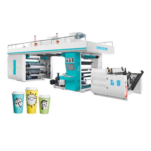 automatic 4 color plastic film Servo Driven CI Flexo Press